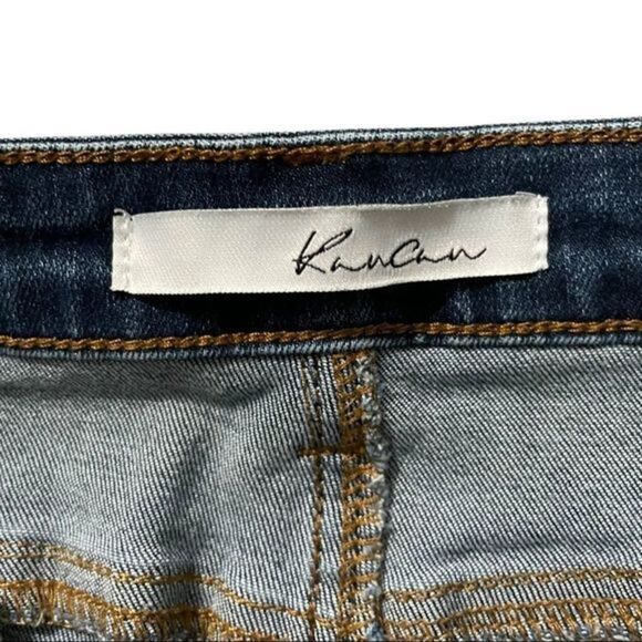 KanCan Frayed Hem Denim Skirt‎ Size 9/28 Dark wash - Picture 8 of 9